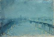 Lesser Ury London in the fog oil painting